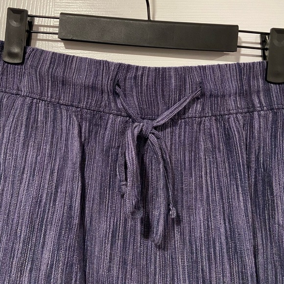 NWOT Time & Tru Size XL Blue Linen Blend Comfy Pull On Drawstring Shorts Pockets - Picture 2 of 12